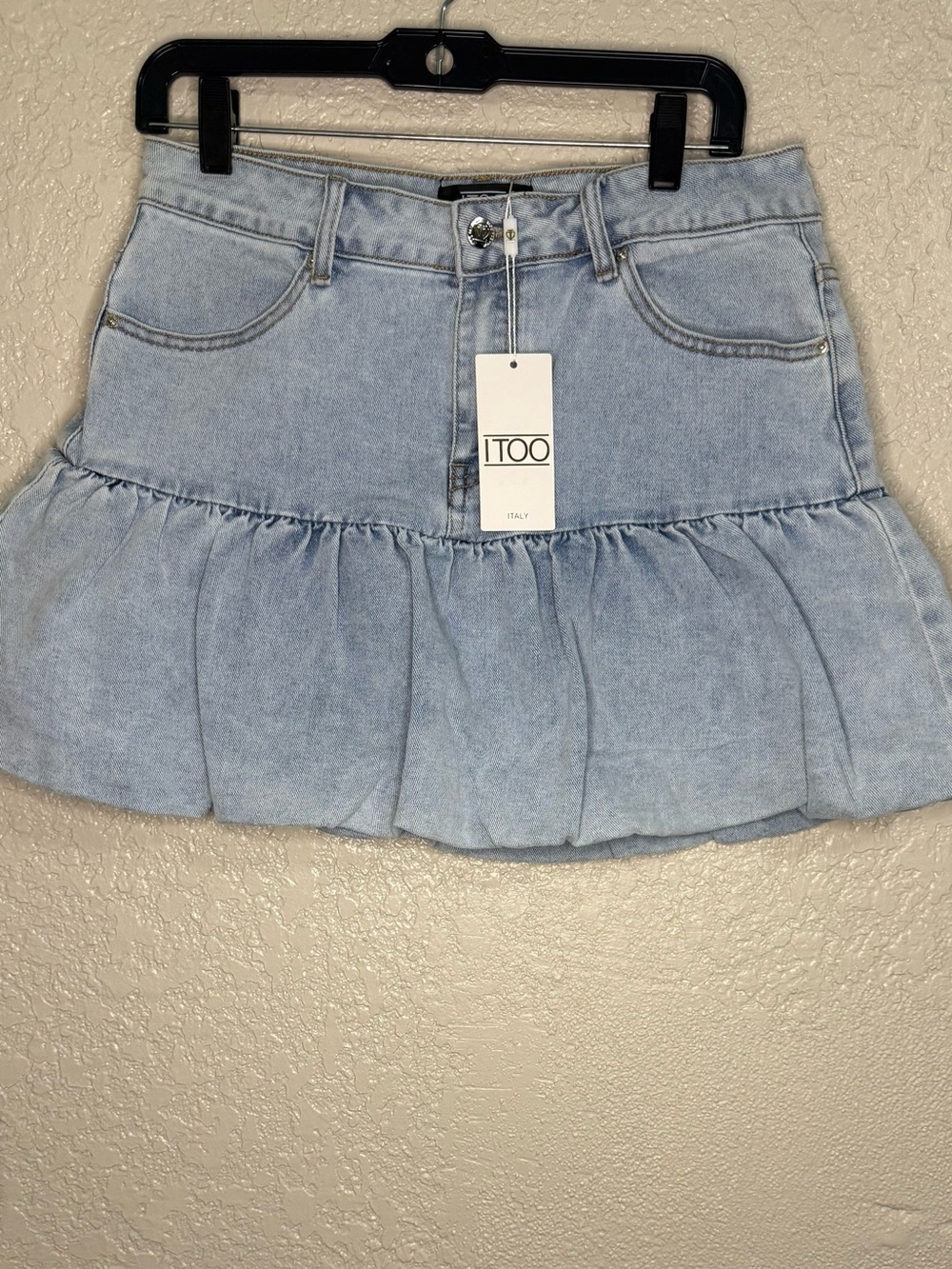 Denim Ruffle skirt